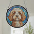 Cockapoo Stained Glass Effect Suncatcher